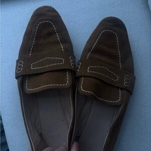 Massimo Dutti Suede Brown Loafers
